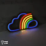 تابلو نئون ابر رنگین کمونی